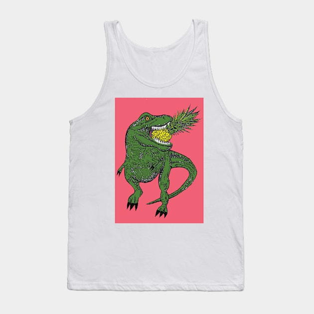 Dinosaur Pineapple Tank Top by JurassicPanda